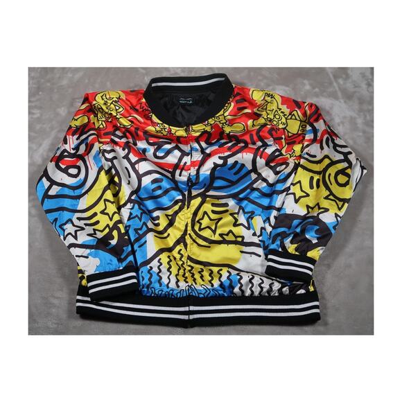 Disney Keith Haring Mickey Mouse Jacket Mens XL Bomber Diamond Supply Co Collabo - Picture 1 of 9